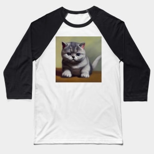 cute british shorthair cat kitten 1 Baseball T-Shirt